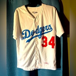 Dodgers #34 Valenzuela Jersey